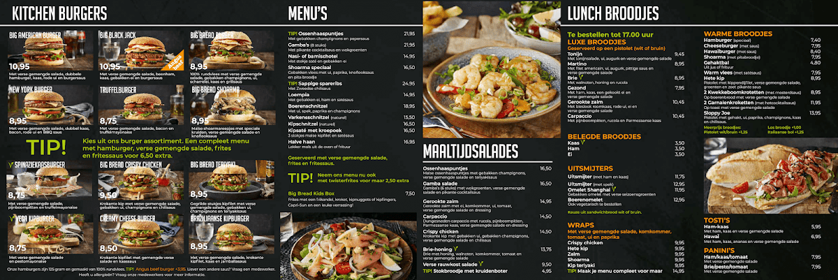 Menu Big Bread Kitchen Sliedrecht-1